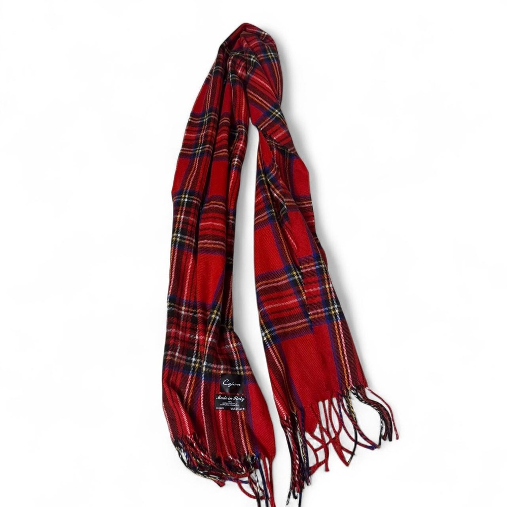 Italian Red Plaid Scarf